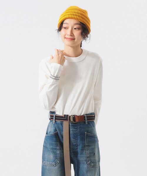 BEAMS BOY（ビームスボーイ）の「ボーイ ベーシック ロングスリーブ（Tシャツ/カットソー・レディース・オフホワイト/チャコールグレー/オレンジ/ネイビー・1/2/3）」の8枚目の写真
