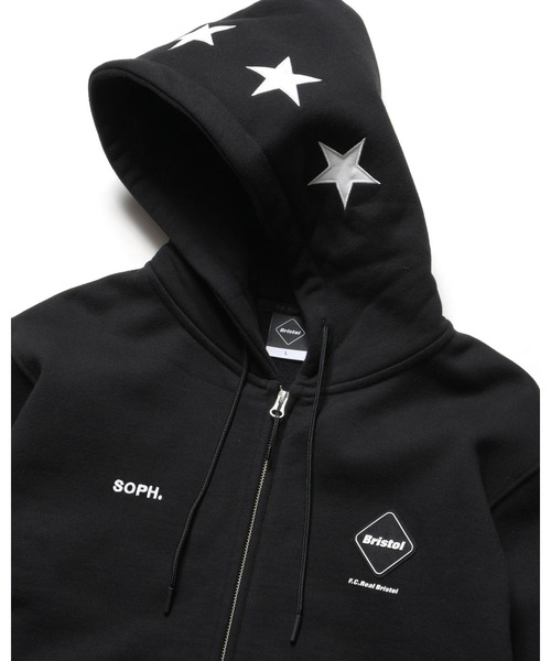 F.C. Real Bristol フルジップパーカー ブラック 5-STAR ZIP-UP SWEAT HOODIE（パーカー）｜F.C.Real Bristol（エフシー