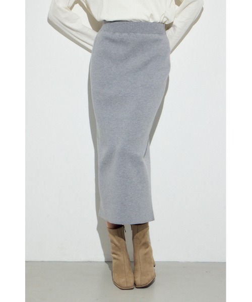 AZUL by moussy(アズールバイマウジー)の「【身長/骨格別着用画像あり】【セットアップ対応】スウェッターニットスカート 春服 秋服 冬服 ロングスカート タイトスカート(スカート・レディース・杢グレー/ライトピンク/ネイビー・FREE)」の1枚目の写真