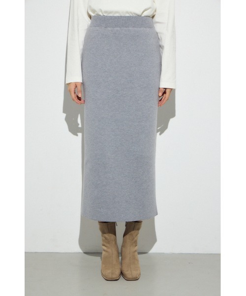 AZUL by moussy(アズールバイマウジー)の「【身長/骨格別着用画像あり】【セットアップ対応】スウェッターニットスカート 春服 秋服 冬服 ロングスカート タイトスカート(スカート・レディース・杢グレー/ライトピンク/ネイビー・FREE)」の14枚目の写真