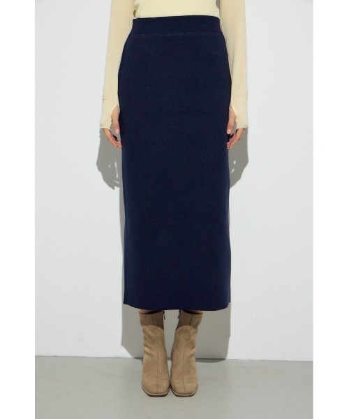 AZUL by moussy(アズールバイマウジー)の「【身長/骨格別着用画像あり】【セットアップ対応】スウェッターニットスカート 春服 秋服 冬服 ロングスカート タイトスカート(スカート・レディース・杢グレー/ライトピンク/ネイビー・FREE)」の22枚目の写真