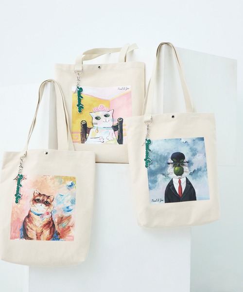 PAUL & JOE ACCESSOIRES（ポールアンドジョーアクセソワ）の「PAUL & JOE ACCESSOIRES (ポール＆ジョーアクセソワ)タテ型トートバッグ A4対応 PJA-B1422 CANVAS（トートバッグ・レディース・ブルー/ブラック/イエロー/ブラウン・FREE）」の7枚目の写真