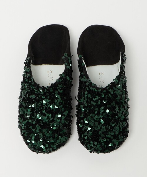 UNITED ARROWS（ユナイテッドアローズ）の「＜SOUK-SOUK＞スパンコール バブーシュ（その他雑貨・レディース・ブラック/ケリーグリーン/ネイビー・38）」の3枚目の写真