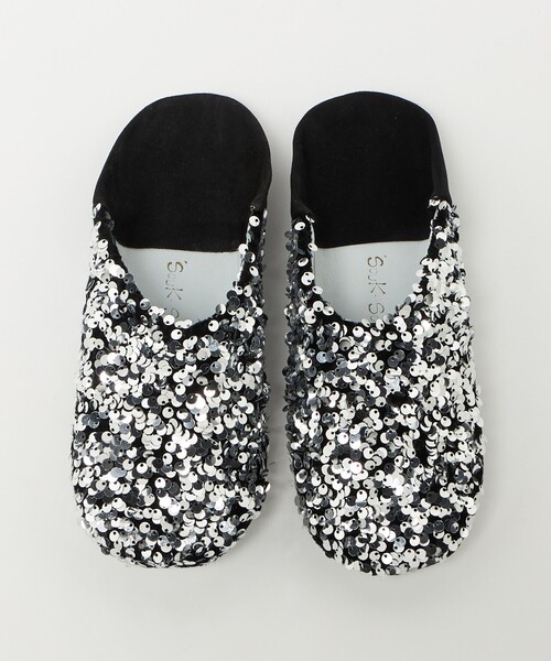 UNITED ARROWS（ユナイテッドアローズ）の「＜SOUK-SOUK＞スパンコール バブーシュ（その他雑貨・レディース・ブラック/ケリーグリーン/ネイビー・38）」の2枚目の写真