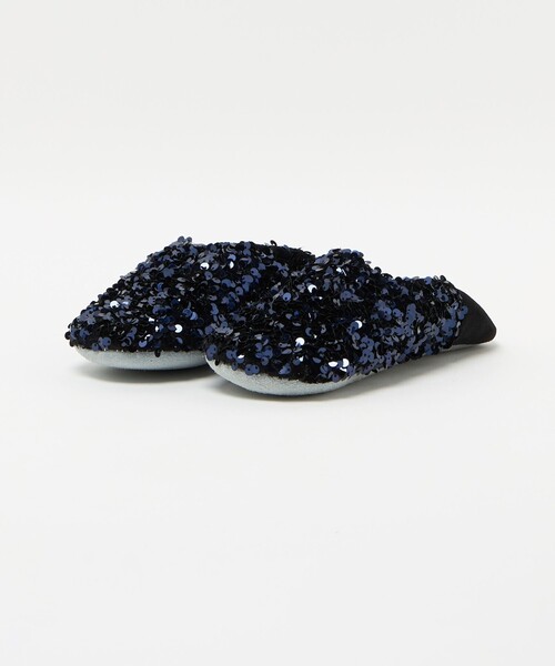 UNITED ARROWS（ユナイテッドアローズ）の「＜SOUK-SOUK＞スパンコール バブーシュ（その他雑貨・レディース・ブラック/ケリーグリーン/ネイビー・38）」の4枚目の写真