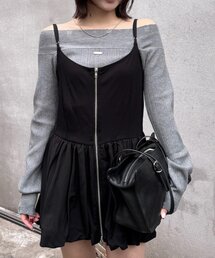 mline | [mline]【前後2WAY】バルーンZIP キャミワンピ(ワンピース)