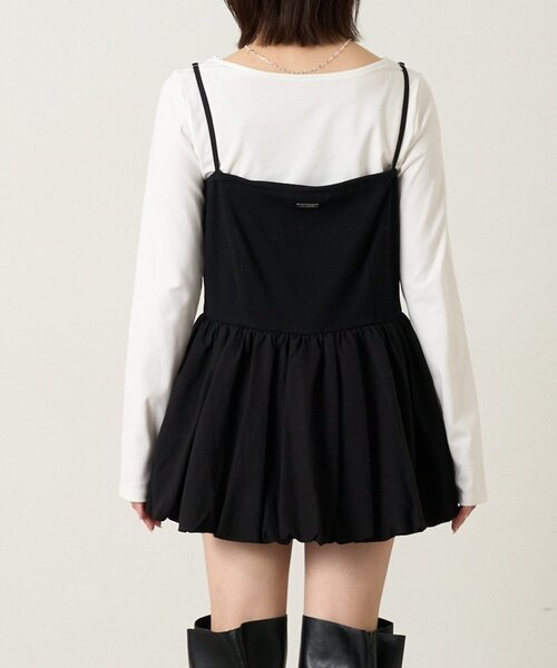 mline（エムライン）の「[mline]【前後2WAY】バルーンZIP キャミワンピ（ワンピース・レディース・ブラック/チャコールグレー・FREE）」の18枚目の写真