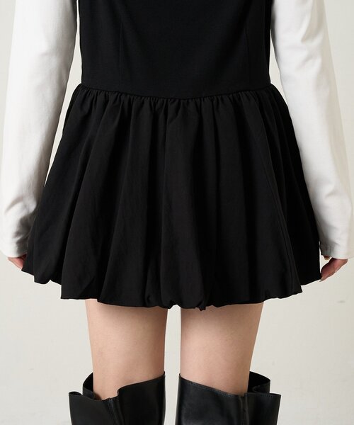 mline（エムライン）の「[mline]【前後2WAY】バルーンZIP キャミワンピ（ワンピース・レディース・ブラック/チャコールグレー・FREE）」の20枚目の写真