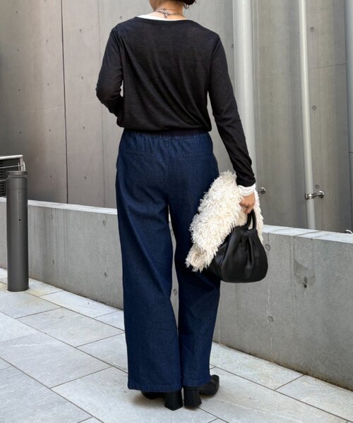 Jena espace merveilleux(ジェナ エスパスメルヴェイユ)の「【2点セット/春まで着れる】2セットシアーロンT(Tシャツ/カットソー・レディース・ブラック/ピンク/ライトグレー・FREE)」の5枚目の写真