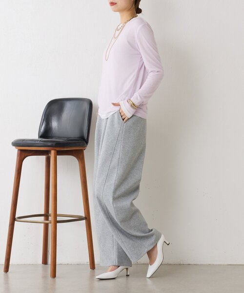 Jena espace merveilleux(ジェナ エスパスメルヴェイユ)の「【2点セット/春まで着れる】2セットシアーロンT(Tシャツ/カットソー・レディース・ブラック/ピンク/ライトグレー・FREE)」の16枚目の写真