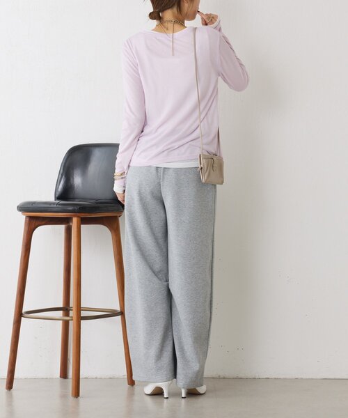 Jena espace merveilleux(ジェナ エスパスメルヴェイユ)の「【2点セット/春まで着れる】2セットシアーロンT(Tシャツ/カットソー・レディース・ブラック/ピンク/ライトグレー・FREE)」の17枚目の写真