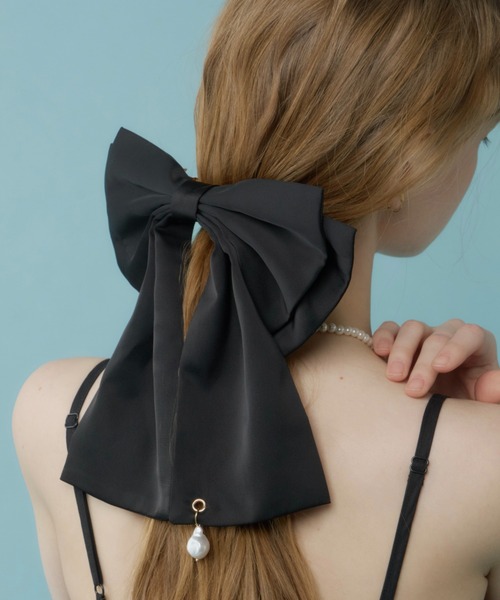 Su1.】クラシカルサテンリボンバレッタ（バレッタ/ヘアクリップ）｜Su1