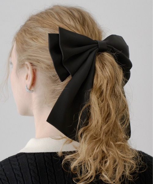 新品未使用サハバイエリー　ブラウス&バレッタ Su1.】クラシカルサテンリボンバレッタ（バレッタ/ヘアクリップ）｜Su1