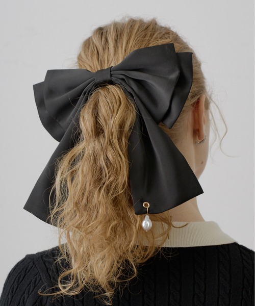 Su1.】クラシカルサテンリボンバレッタ（バレッタ/ヘアクリップ）｜Su1