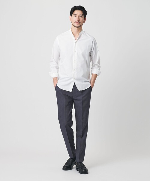 BEAUTY&YOUTH UNITED ARROWS(ビューティーアンドユースユナイテッドアローズ)の「【WEB限定 WARDROBE SMART】デニムライク ノープリーツ パンツ(スラックス・メンズ・ネイビー・S/M/L/XL)」の4枚目の写真