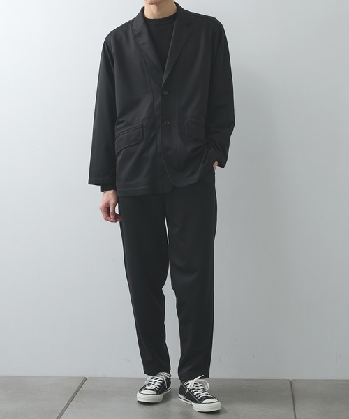 WHITE MOUNTAINEERING（ホワイトマウンテニアリング）の「【White Mountaineering / ホワイトマウンテニアリング】別注 JERSEY JACKET（テーラードジャケット・メンズ・ブラック/ダークグレー・0/2/1）」の3枚目の写真