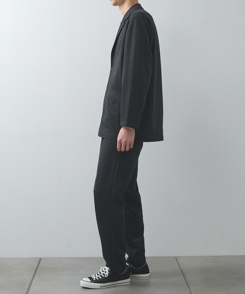 WHITE MOUNTAINEERING（ホワイトマウンテニアリング）の「【White Mountaineering / ホワイトマウンテニアリング】別注 JERSEY JACKET（テーラードジャケット・メンズ・ブラック/ダークグレー・0/2/1）」の7枚目の写真