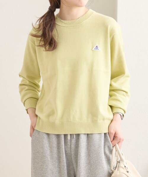 GEVACO（ゲバコ）の「【GEVACO】コットンラウンドネックニット（ニット/セーター・レディース・ブラック/ピンク/ライム・ONE SIZE）」の3枚目の写真