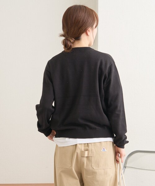 GEVACO（ゲバコ）の「【GEVACO】コットンラウンドネックニット（ニット/セーター・レディース・ブラック/ピンク/ライム・ONE SIZE）」の6枚目の写真