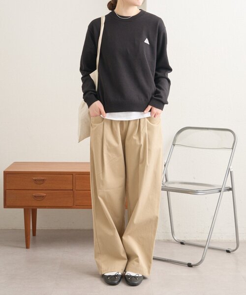 GEVACO（ゲバコ）の「【GEVACO】コットンラウンドネックニット（ニット/セーター・レディース・ブラック/ピンク/ライム・ONE SIZE）」の9枚目の写真