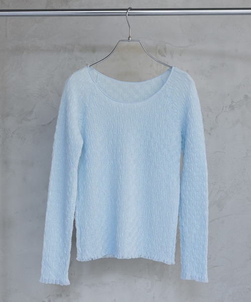 A part by（アパートバイ）の「レースニットプルオーバー（Tシャツ/カットソー・レディース・イエロー系その他2/オフホワイト/ブルー系その他2/ブラック・FREE）」の3枚目の写真