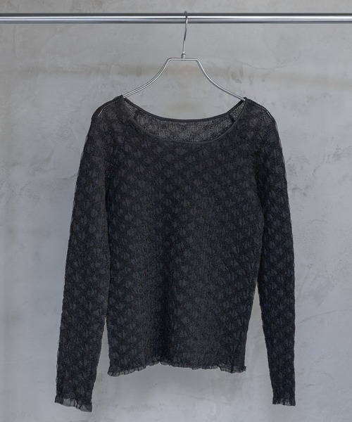 A part by（アパートバイ）の「レースニットプルオーバー（Tシャツ/カットソー・レディース・イエロー系その他2/オフホワイト/ブルー系その他2/ブラック・FREE）」の2枚目の写真