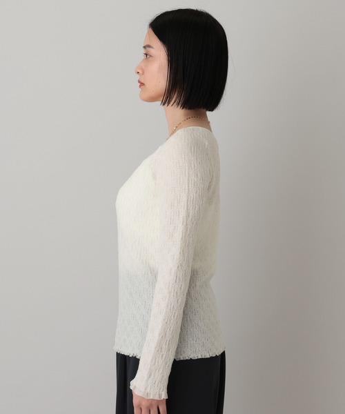 A part by（アパートバイ）の「レースニットプルオーバー（Tシャツ/カットソー・レディース・イエロー系その他2/オフホワイト/ブルー系その他2/ブラック・FREE）」の13枚目の写真