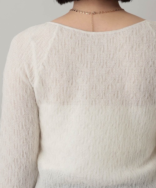 A part by（アパートバイ）の「レースニットプルオーバー（Tシャツ/カットソー・レディース・イエロー系その他2/オフホワイト/ブルー系その他2/ブラック・FREE）」の16枚目の写真