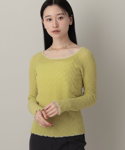 A part by（アパートバイ）の「レースニットプルオーバー（Tシャツ/カットソー・レディース・イエロー系その他2/オフホワイト/ブルー系その他2/ブラック・FREE）」の20枚目の写真