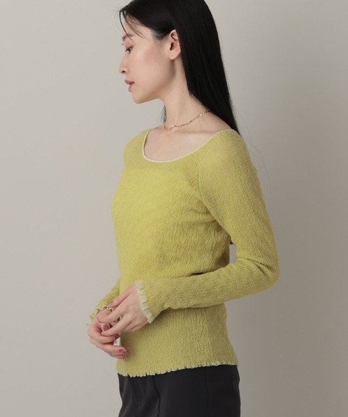 A part by（アパートバイ）の「レースニットプルオーバー（Tシャツ/カットソー・レディース・イエロー系その他2/オフホワイト/ブルー系その他2/ブラック・FREE）」の21枚目の写真