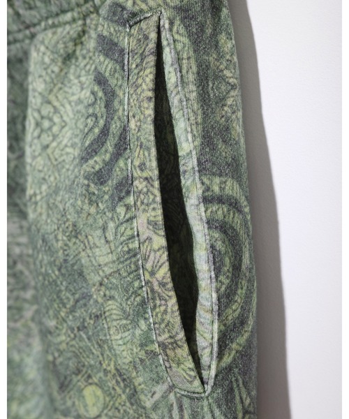 NISHIMOTO IS THE MOUTH(ニシモト イズ ザ マウス)の「WIDE SWEAT SHORTS | NISHIMOTO IS THE MOUTH(スウェットパンツ・メンズ・グリーン/カモフラージュ・L/XL/S/M)」の4枚目の写真