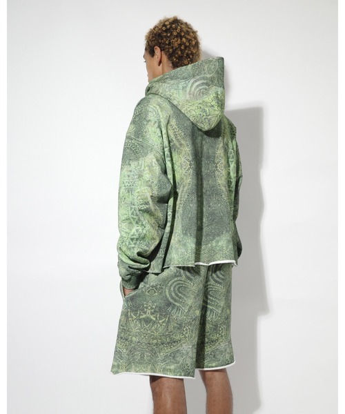 NISHIMOTO IS THE MOUTH(ニシモト イズ ザ マウス)の「WIDE SWEAT SHORTS | NISHIMOTO IS THE MOUTH(スウェットパンツ・メンズ・グリーン/カモフラージュ・L/XL/S/M)」の7枚目の写真