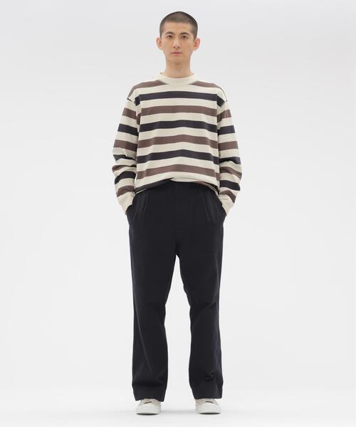 MHL.（エムエイチエル）の「THREE COLOUR BLOCK STRIPE TOP（Tシャツ/カットソー・メンズ・マルチ・LARGE/MEDIUM）」の2枚目の写真