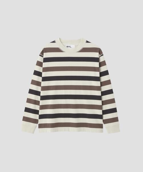MHL.（エムエイチエル）の「THREE COLOUR BLOCK STRIPE TOP（Tシャツ/カットソー・メンズ・マルチ・LARGE/MEDIUM）」の5枚目の写真