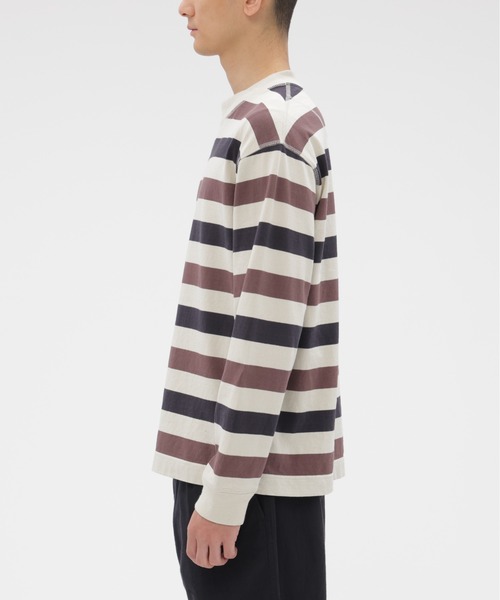 MHL.（エムエイチエル）の「THREE COLOUR BLOCK STRIPE TOP（Tシャツ/カットソー・メンズ・マルチ・LARGE）」の2枚目の写真
