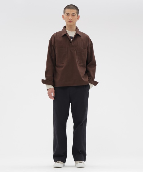 MHL.（エムエイチエル）の「THREE COLOUR BLOCK STRIPE TOP（Tシャツ/カットソー・メンズ・マルチ・LARGE）」の4枚目の写真