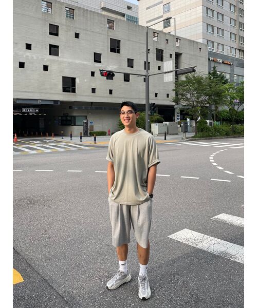 ATTENTIONROW(アテンションロー)の「22SS07AT029ショルダーパイピングレギュラーオーバーフィット半袖(カーキブラウン)(Tシャツ/カットソー・メンズ・その他・1/2)」の6枚目の写真