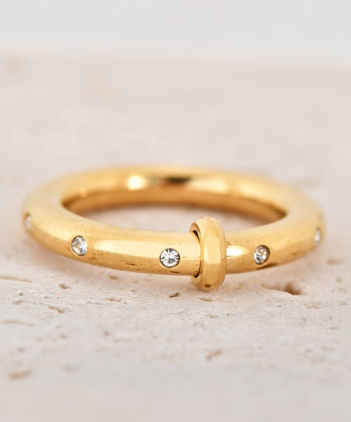 blackdia ocean（ブラックダイヤオーシャン）の「blackdia ocean アクセント サークルリング（リング・レディース・ゴールド・12号/14号/16号）」の2枚目の写真