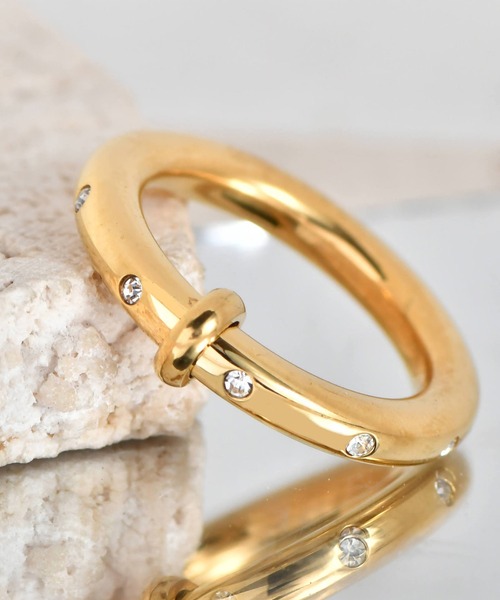 blackdia ocean（ブラックダイヤオーシャン）の「blackdia ocean アクセント サークルリング（リング・レディース・ゴールド・12号/14号/16号）」の3枚目の写真