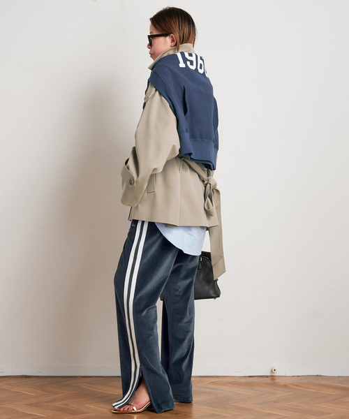 AMERICANA(アメリカーナ)の「【AMERICANA/アメリカーナ】別注side line velour Pants(その他パンツ・レディース・ネイビー/アイボリー・38/36)」の17枚目の写真