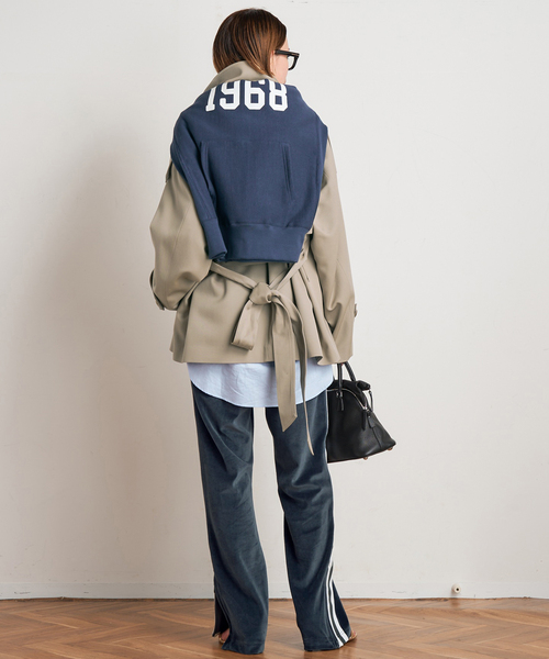 AMERICANA(アメリカーナ)の「【AMERICANA/アメリカーナ】別注side line velour Pants(その他パンツ・レディース・ネイビー/アイボリー・38/36)」の18枚目の写真