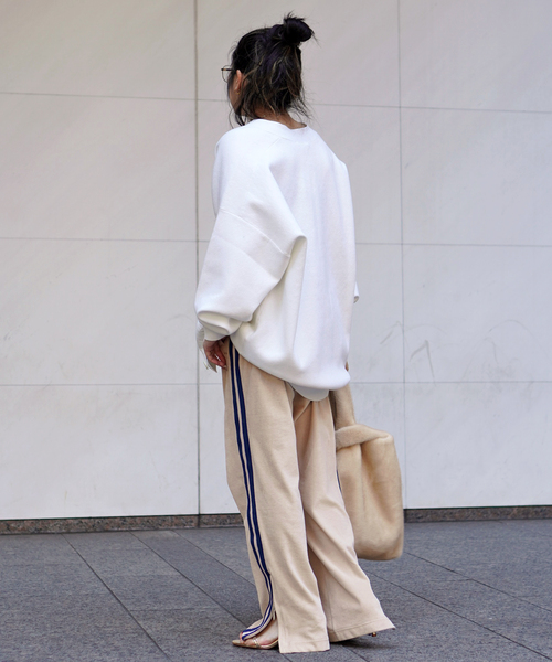 AMERICANA(アメリカーナ)の「【AMERICANA/アメリカーナ】別注side line velour Pants(その他パンツ・レディース・ネイビー/アイボリー・38/36)」の21枚目の写真