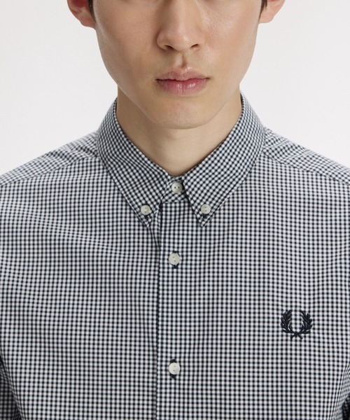 FRED PERRY マイクロギンガムシアサッカーシャツ FRED PERRY（フレッドペリー）の「Micro Gingham Seersucker Shirt