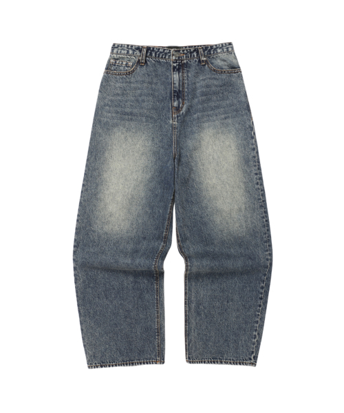 eastserviceshop（イーストサービスショップ）の「Crease Washing Denim Pants - Indigo（デニムパンツ・レディース・その他・46/48/50）」の3枚目の写真