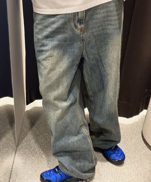eastserviceshop（イーストサービスショップ）の「Crease Washing Denim Pants - Indigo（デニムパンツ・レディース・その他・46/48/50）」の7枚目の写真