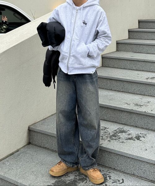 eastserviceshop（イーストサービスショップ）の「Crease Washing Denim Pants - Indigo（デニムパンツ・レディース・その他・46/48/50）」の9枚目の写真