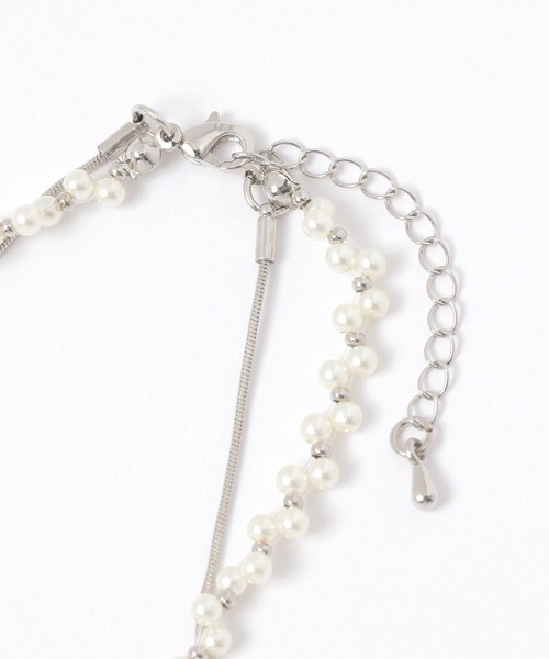 GLOBAL WORK（グローバルワーク）の「華奢パール二連ネックレス/637730（ネックレス・レディース・シルバー/ゴールド・FREE）」の4枚目の写真
