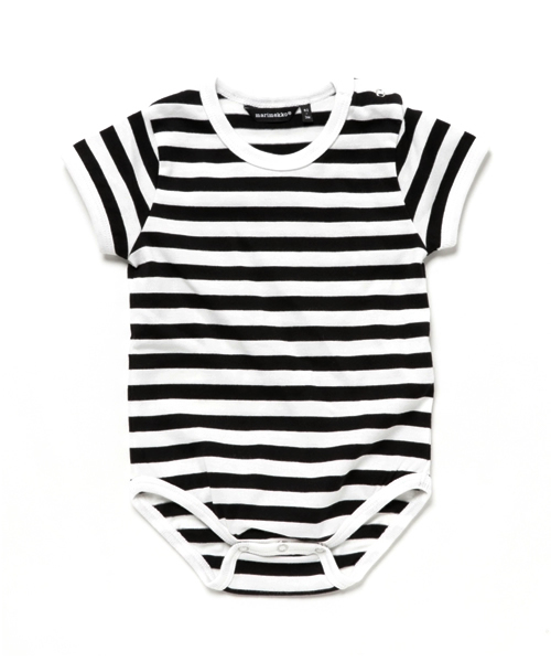 marimekko(マリメッコ)の「Tasaraita / Vaude(ロンパース・キッズ・ネイビー/ブラック/ブルー/レッド・68/74/62/80)」の1枚目の写真