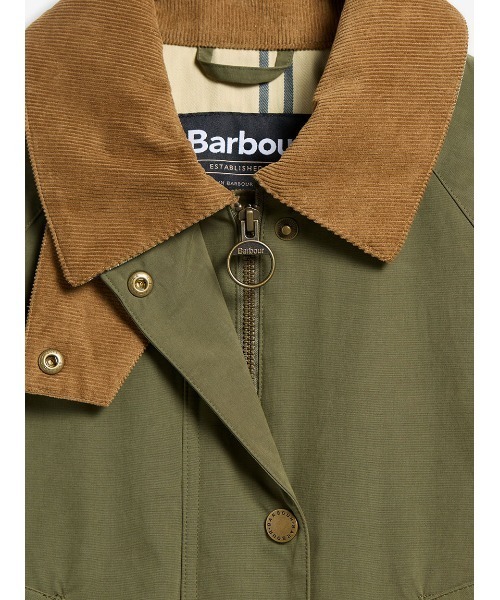 Barbour(バブアー)の「【GLYNIS/グリニス】 ピーチスキン カジュアルジャケット(レディース)(ブルゾン・レディース・カーキ/オリーブ/ブラウン・6/8/10)」の5枚目の写真