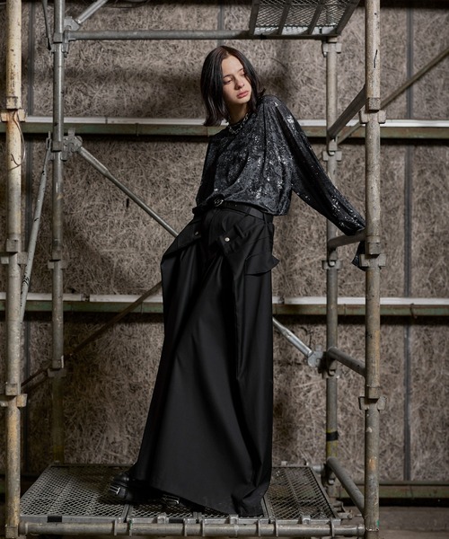 ERAR（エラー）の「【ERAR】【セットアップ対応】ダブルサイズアジャストフロントワイドスラックスパンツ（スラックス・メンズ・ブラック・S/M/L/XL）」の11枚目の写真